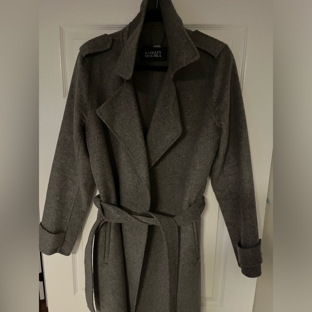 Badgley Mischka double face wool wrap size L